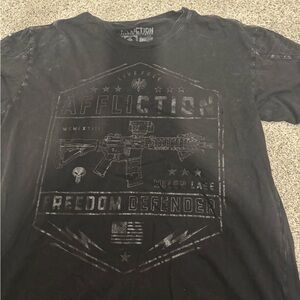 Affliction Men's Charcoal Freedom Defender Tee